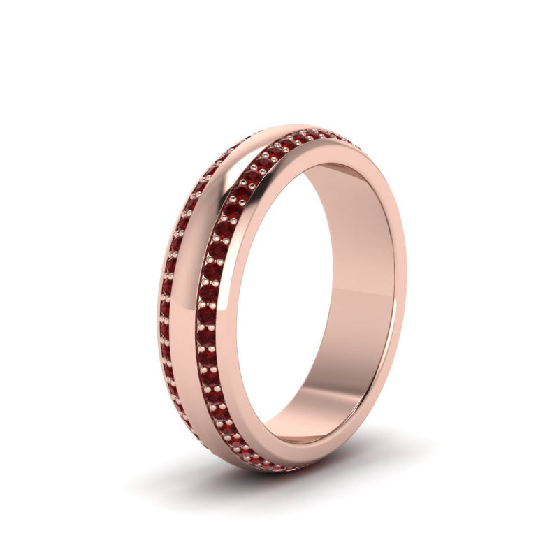 Men’s Matte Beveled Edge Diamond Eternity Band