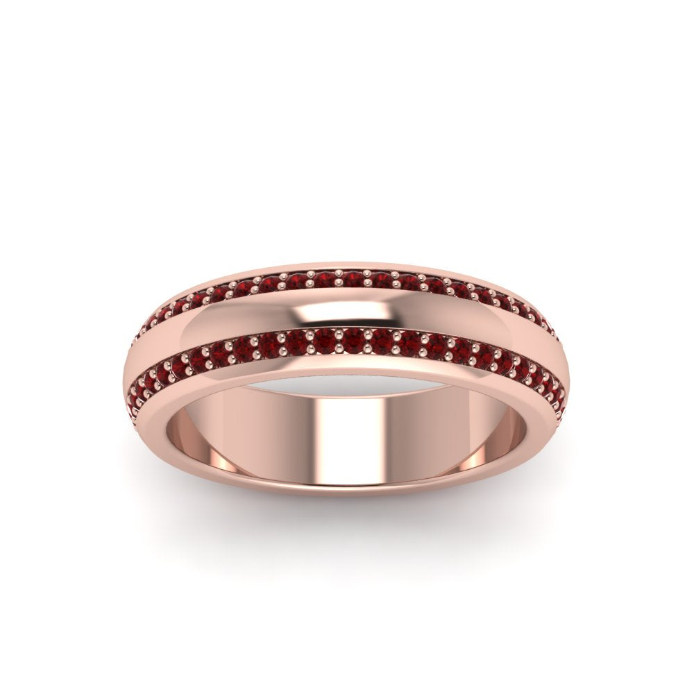 Men’s Matte Beveled Edge Diamond Eternity Band