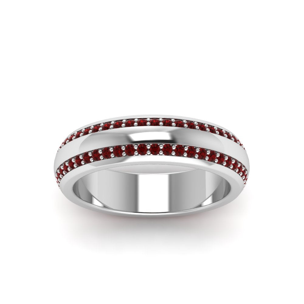 Men’s Matte Beveled Edge Diamond Eternity Band