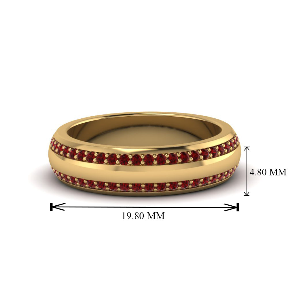 Men’s Matte Beveled Edge Diamond Eternity Band