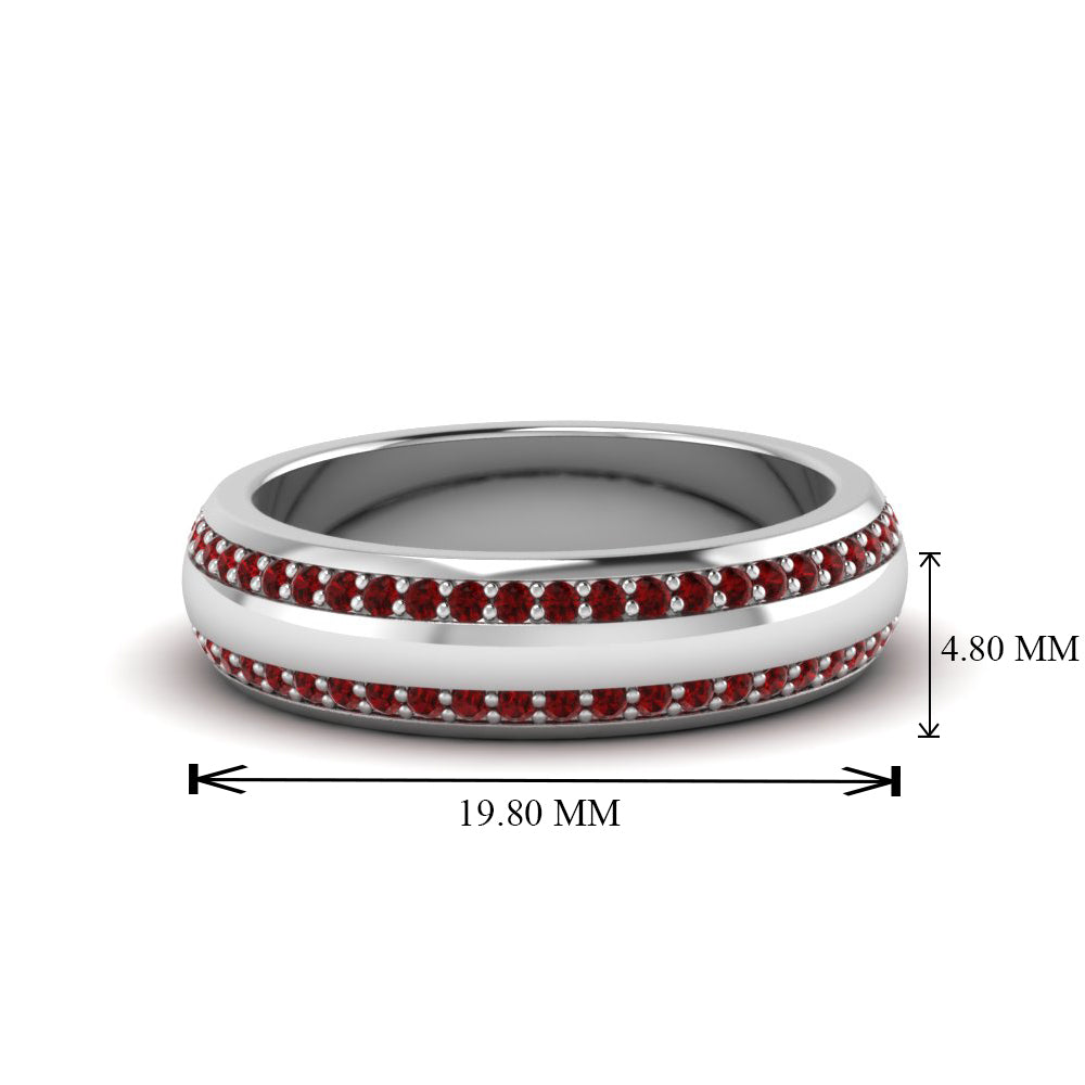 Men’s Matte Beveled Edge Diamond Eternity Band