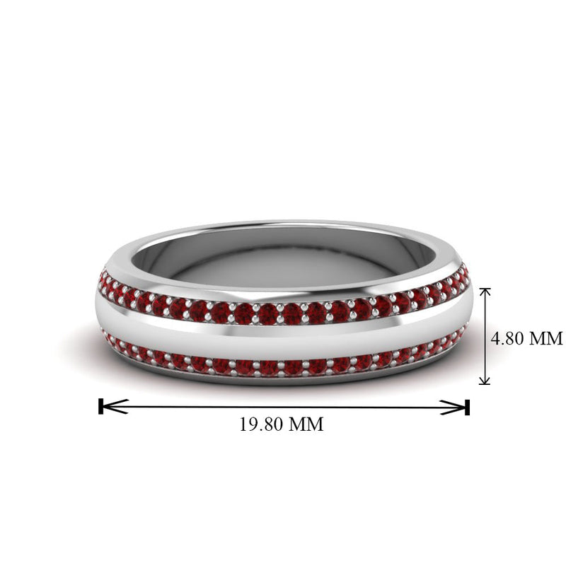 Men’s Matte Beveled Edge Diamond Eternity Band