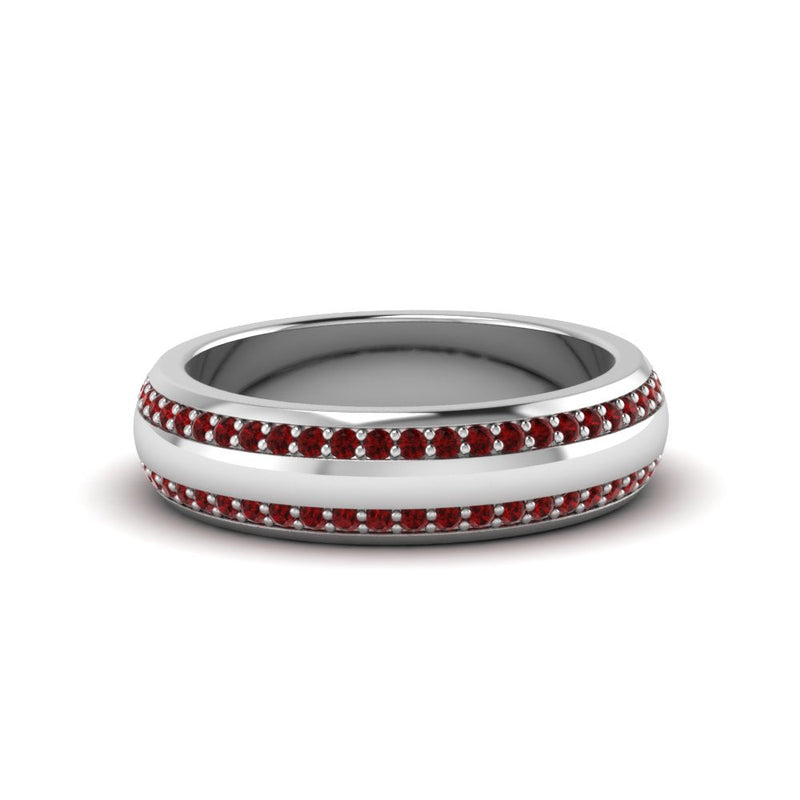 Men’s Matte Beveled Edge Diamond Eternity Band
