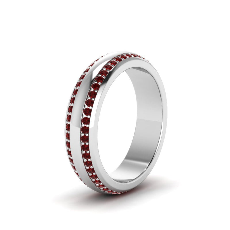 Men’s Matte Beveled Edge Diamond Eternity Band