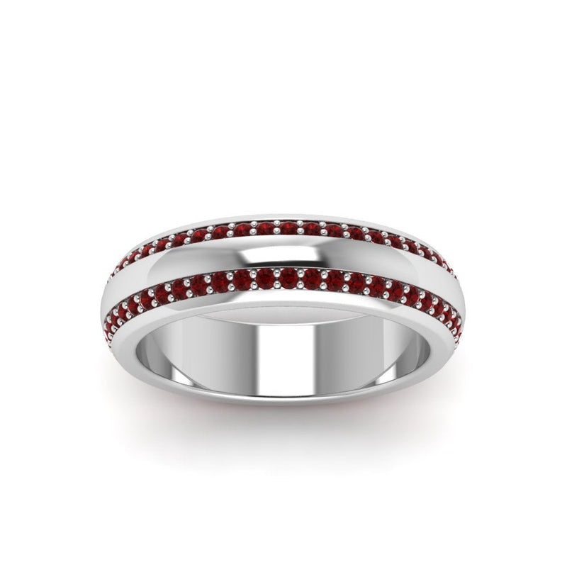 Men’s Matte Beveled Edge Diamond Eternity Band