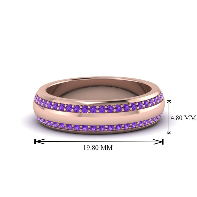 Men’s Matte Beveled Edge Diamond Eternity Band
