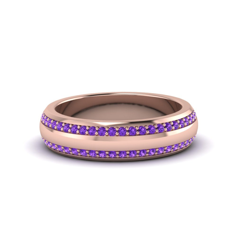 Men’s Matte Beveled Edge Diamond Eternity Band