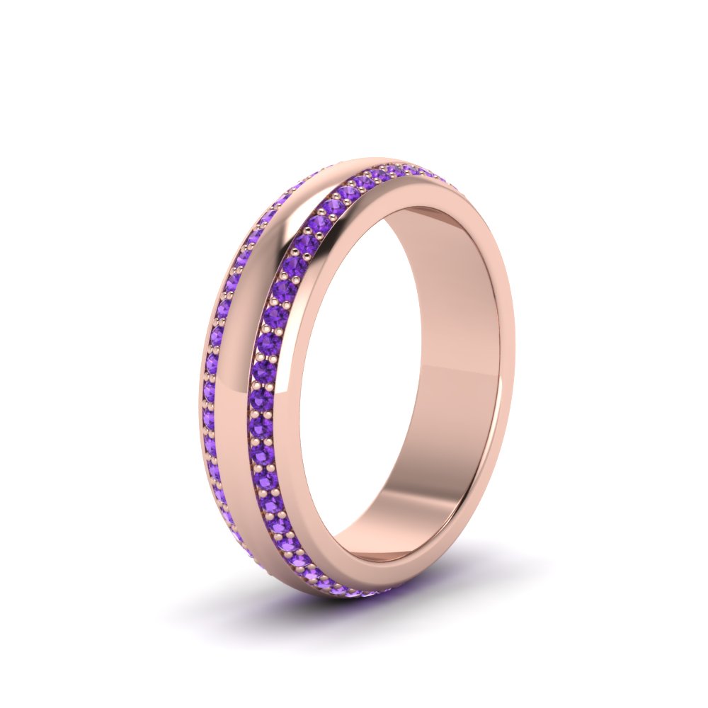 Men’s Matte Beveled Edge Diamond Eternity Band