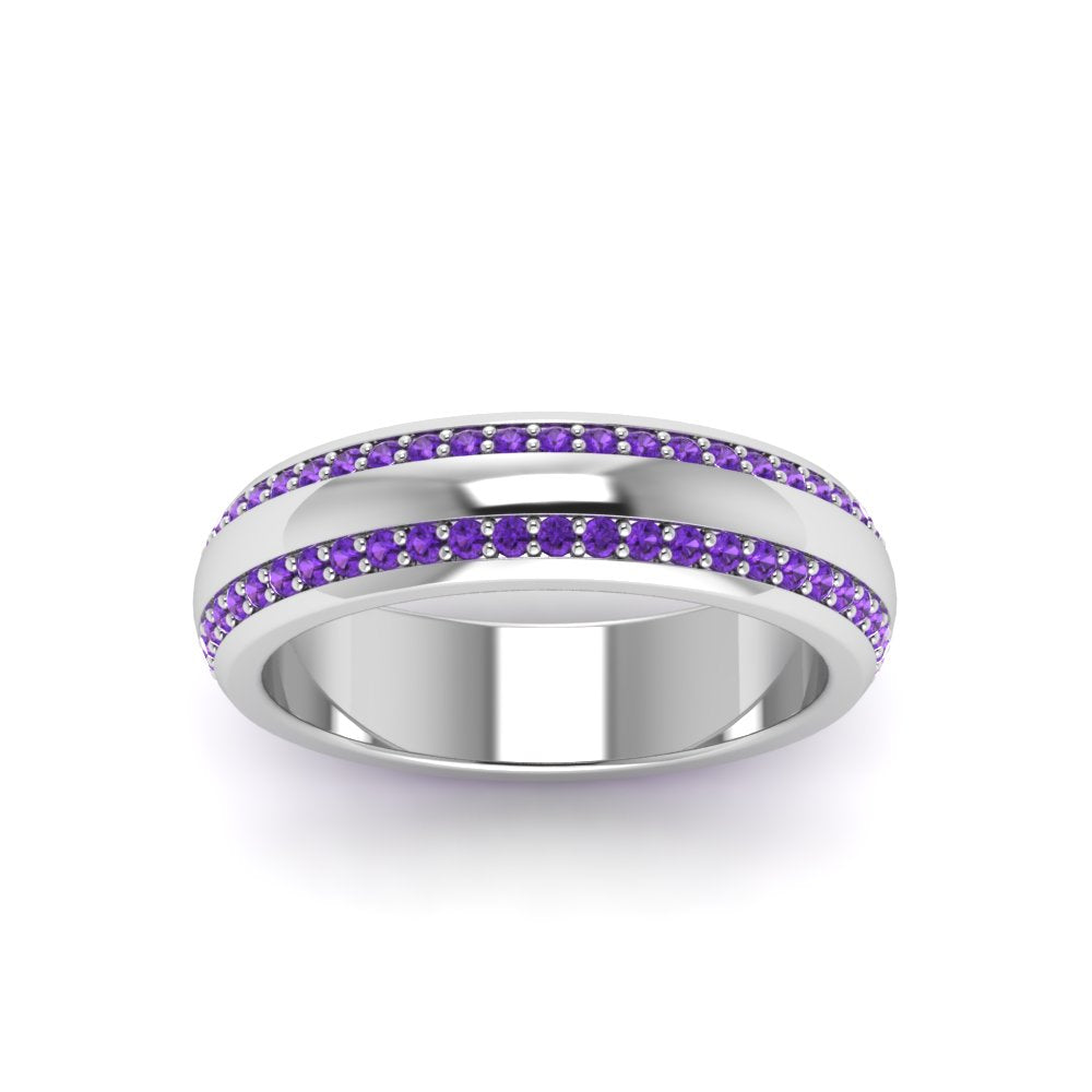 Men’s Matte Beveled Edge Diamond Eternity Band
