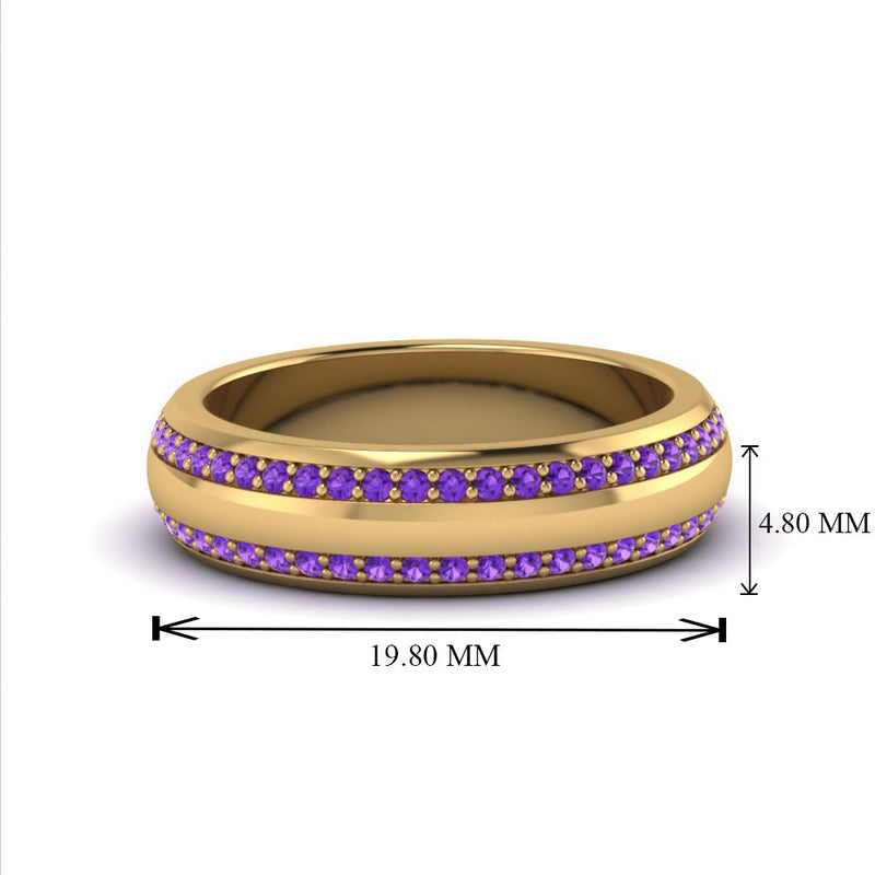 Men’s Matte Beveled Edge Diamond Eternity Band
