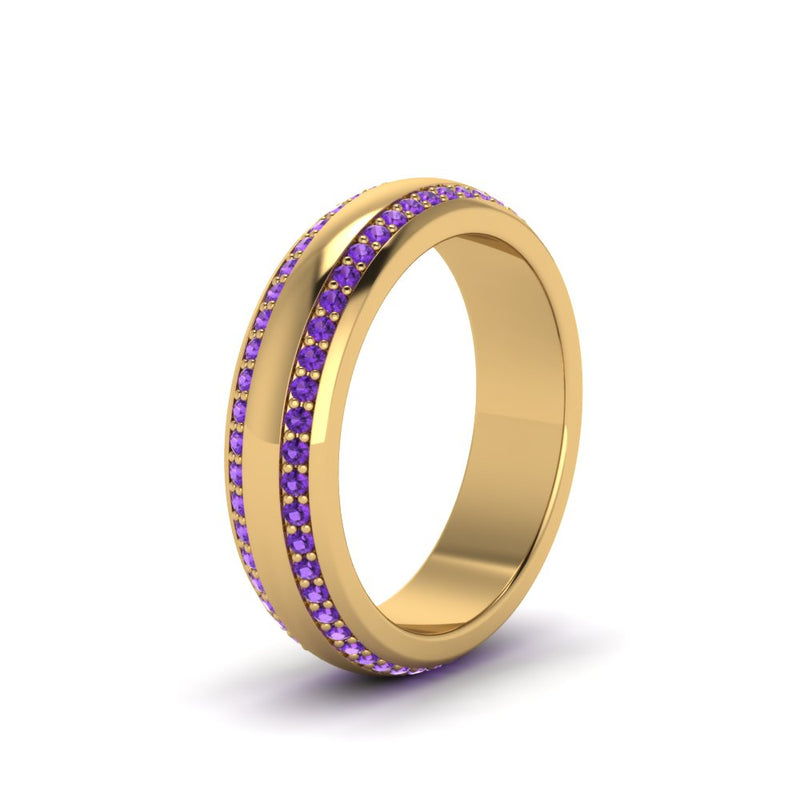 Men’s Matte Beveled Edge Diamond Eternity Band