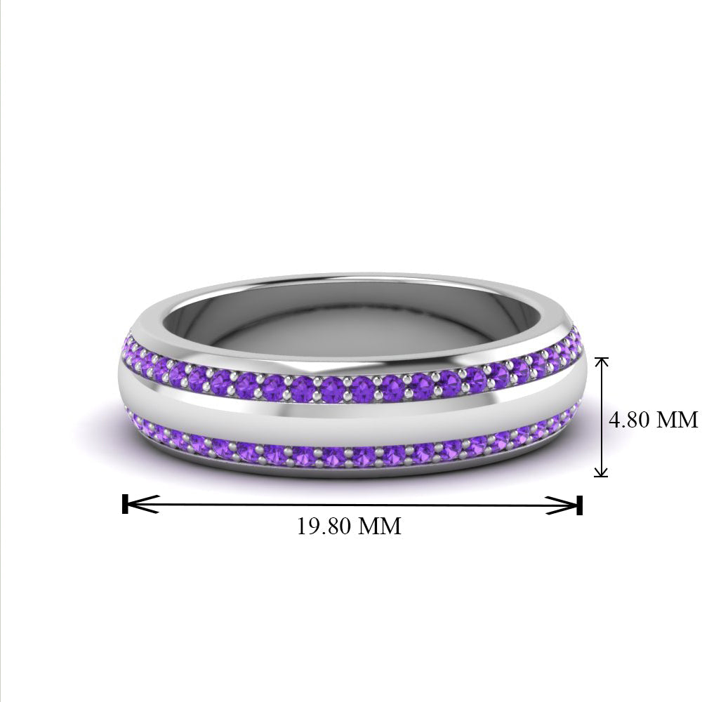 Men’s Matte Beveled Edge Diamond Eternity Band
