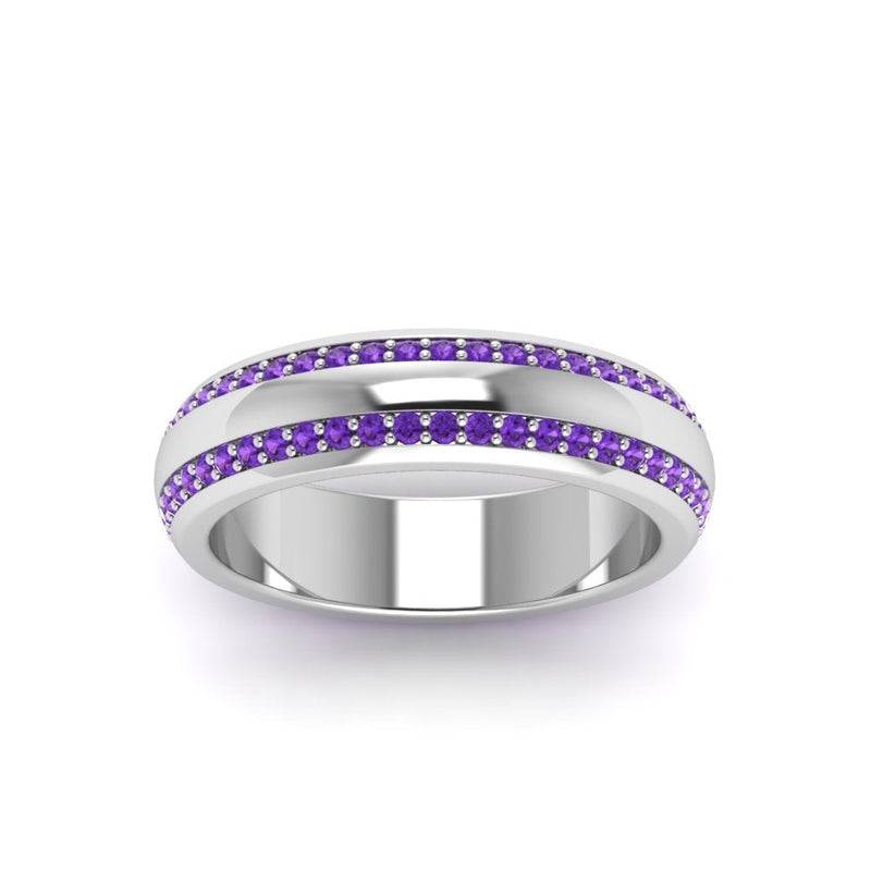 Men’s Matte Beveled Edge Diamond Eternity Band