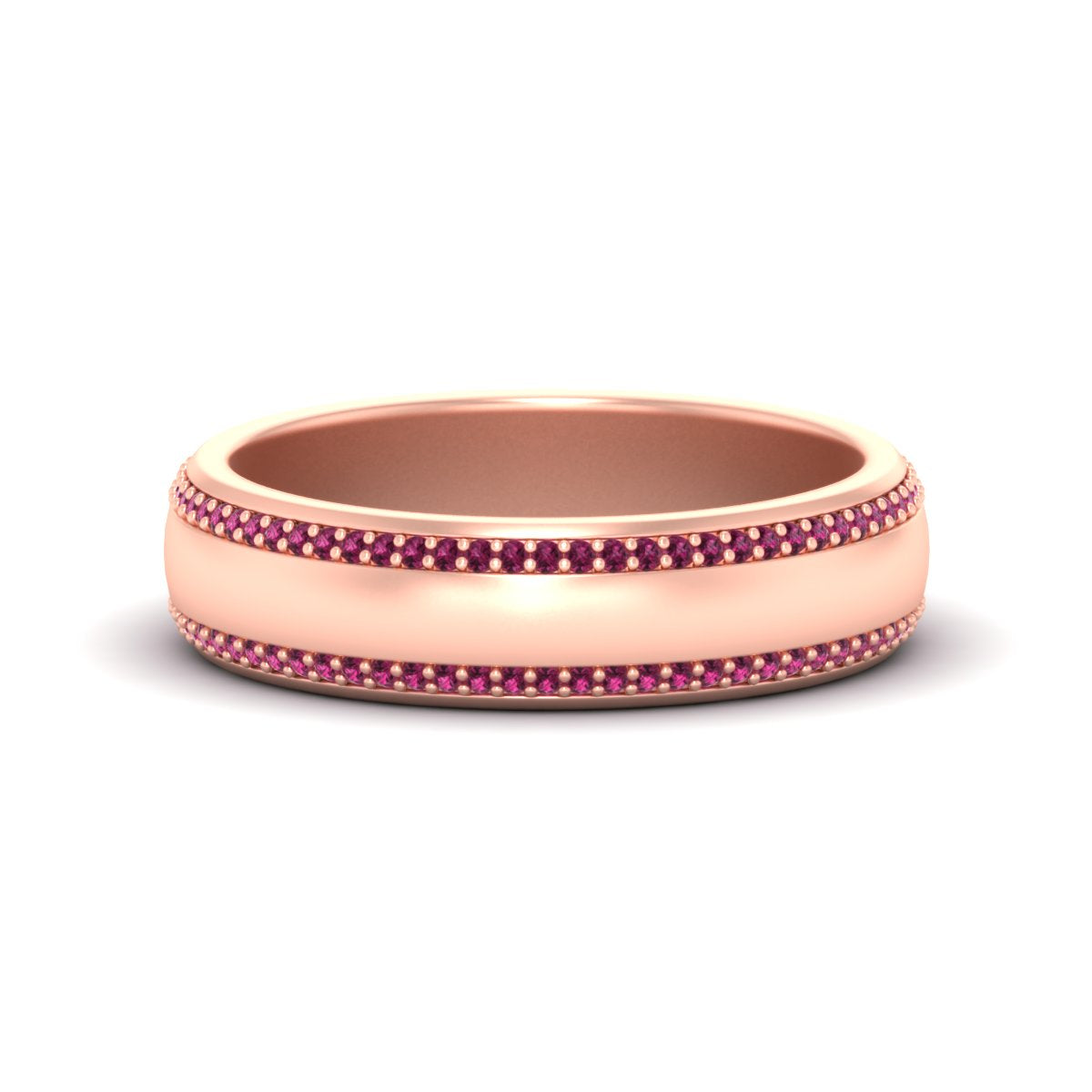 Men’s Matte Beveled Edge Diamond Eternity Band