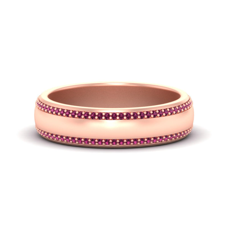 Men’s Matte Beveled Edge Diamond Eternity Band