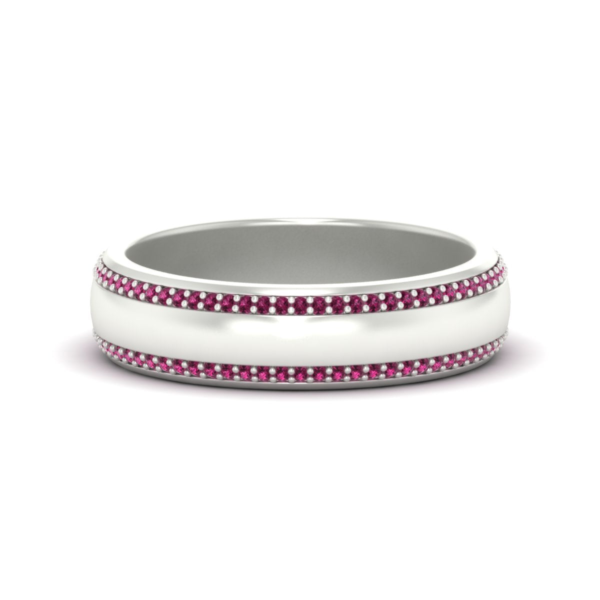 Men’s Matte Beveled Edge Diamond Eternity Band