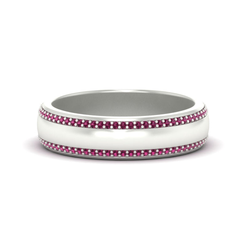 Men’s Matte Beveled Edge Diamond Eternity Band