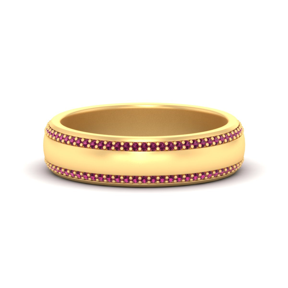Men’s Matte Beveled Edge Diamond Eternity Band