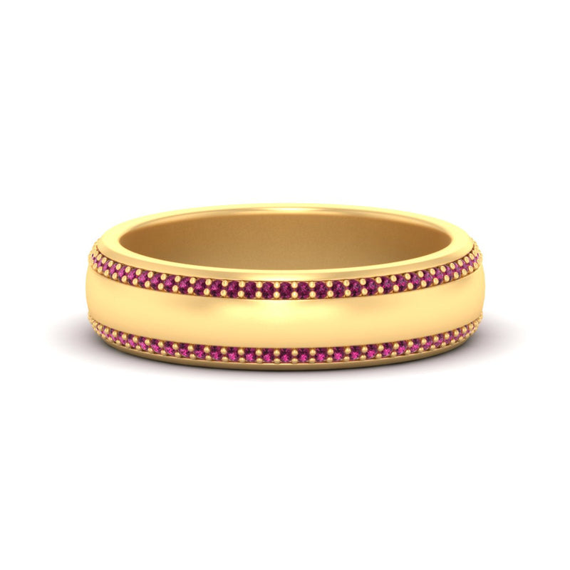 Men’s Matte Beveled Edge Diamond Eternity Band