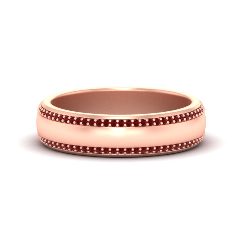 Men’s Matte Beveled Edge Diamond Eternity Band