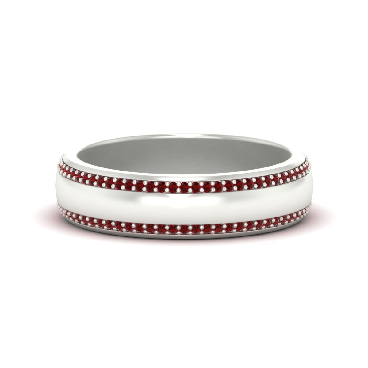 Men’s Matte Beveled Edge Diamond Eternity Band