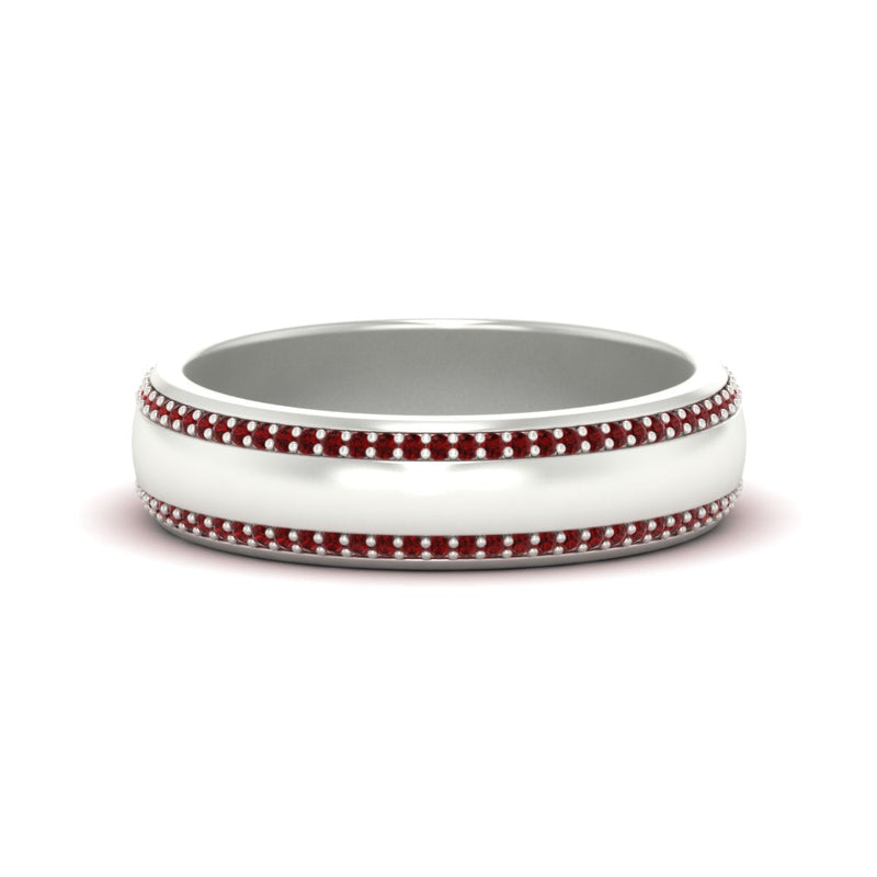 Men’s Matte Beveled Edge Diamond Eternity Band