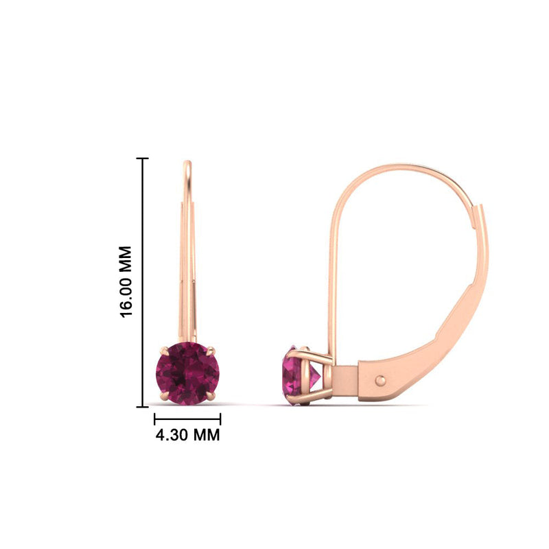 Small Round Diamond Leverback Earrings