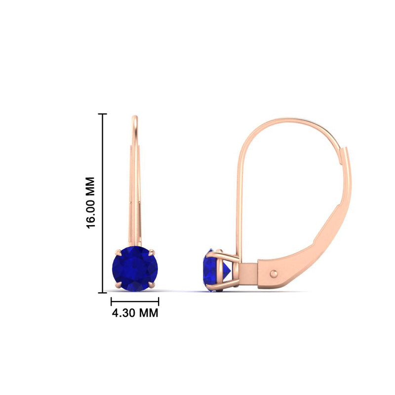 Small Round Diamond Leverback Earrings