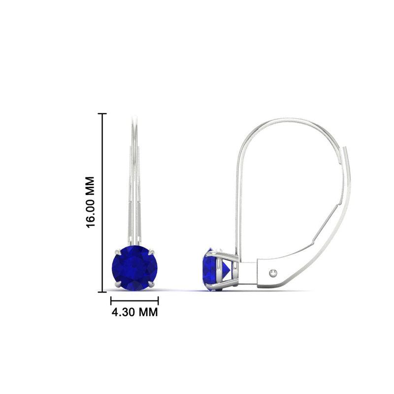 Small Round Diamond Leverback Earrings