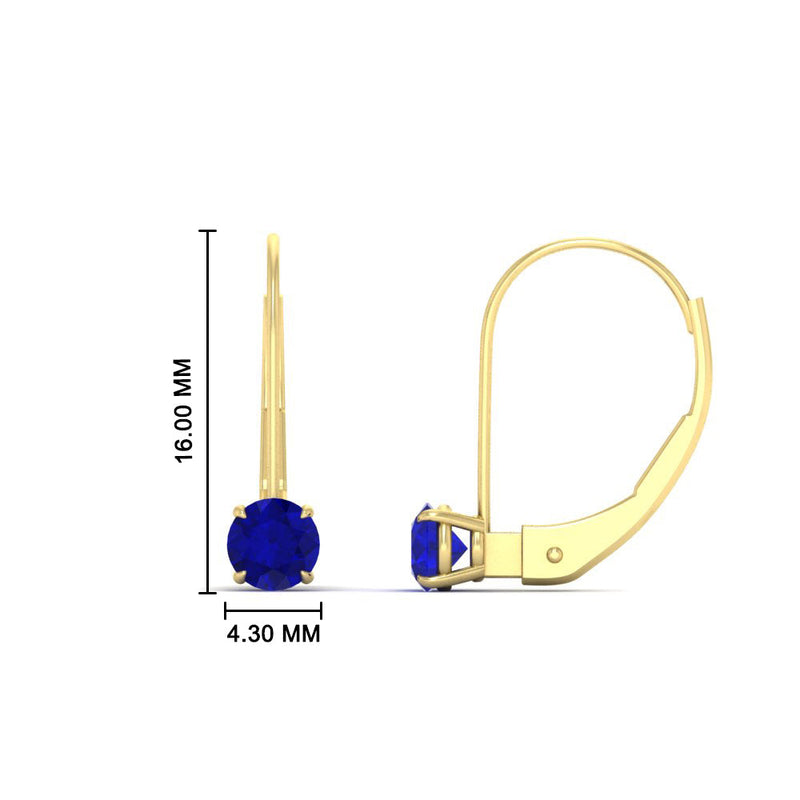 Small Round Diamond Leverback Earrings
