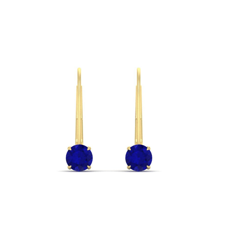 Small Round Diamond Leverback Earrings